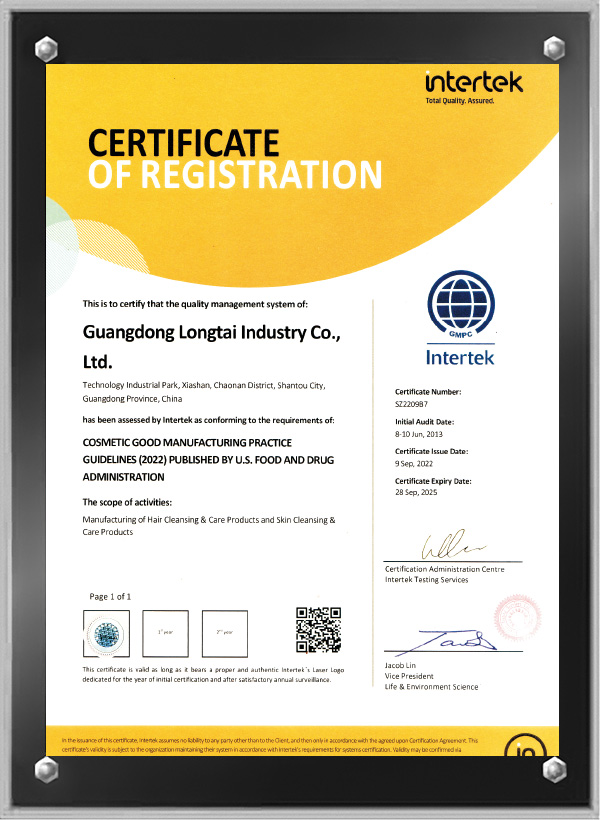 cosmetic good manufactring practice guidelines